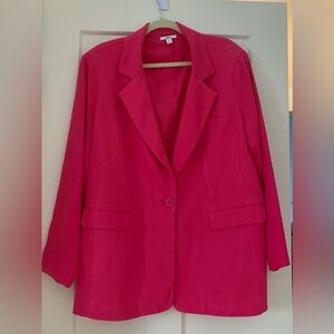 Bar III Vibrant Fuchsia Single-Button Blazer